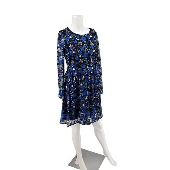 Belle Badgley Mischka Dresses & Skirts - NWT Belle by Badgley Mischka Blue Floral Embroidered Mesh Dress Size 6